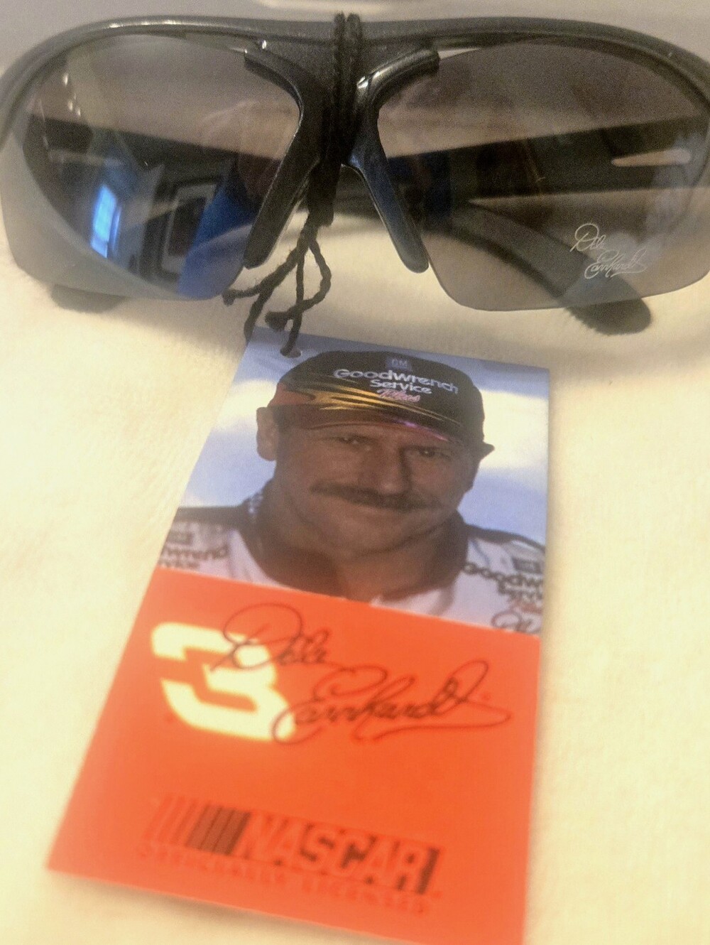 Dale Earnhardt Sr Signature Kids Shield Sunglasses - Black with Gray Lenses